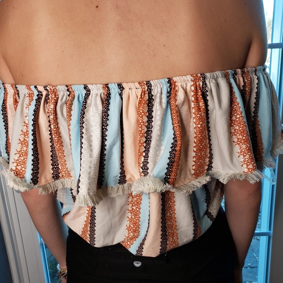 Derek Heart boho crop top size Large - Picture 2 of 3